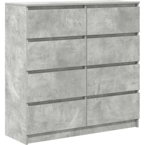 vidaXL Buffet gris béton 100x35x99 cm bois d'ingénierie (1/5)