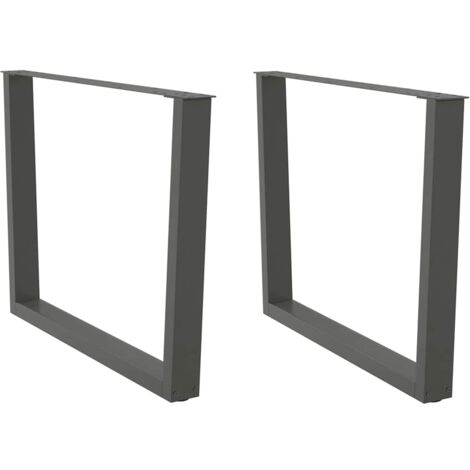 Pieds de table à manger en forme de V 2 pièces Anthracite 100 x (72-73,3) cm Acier vidaXL