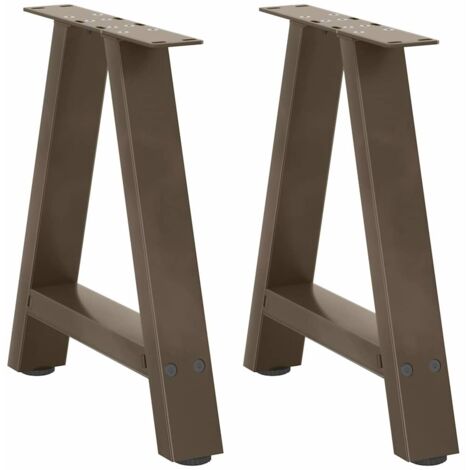 vidaXL Pieds de table basse forme de A 2 pcs 38x(42-43) cm acier