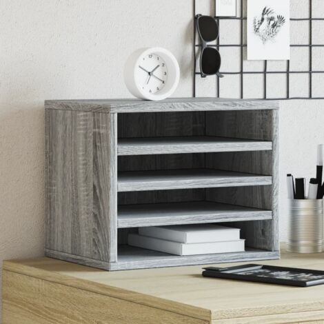 Organisateur de bureau sonoma gris 36x26x29,5 cm vidaXL