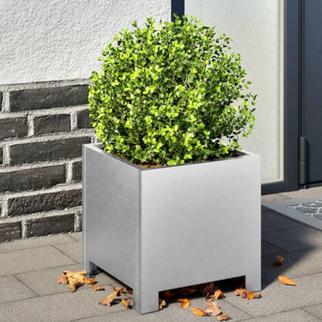 vidaXL Jardinières 2 pcs 30x30x30 cm acier galvanisé (1/5)
