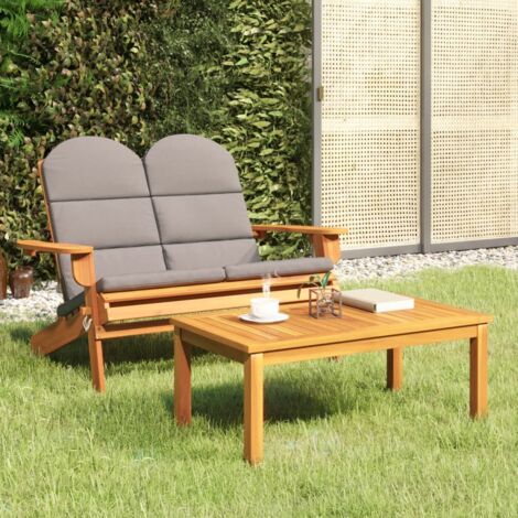 Ensemble de salon de jardin Adirondack 2 pcs bois acacia solide vidaXL
