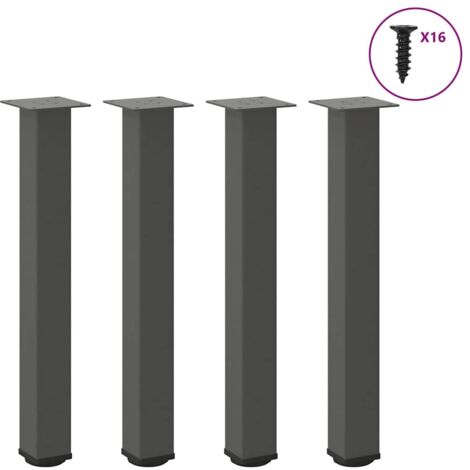 Pieds de table console 4 pièces Anthracite 72-74 cm Acier vidaXL