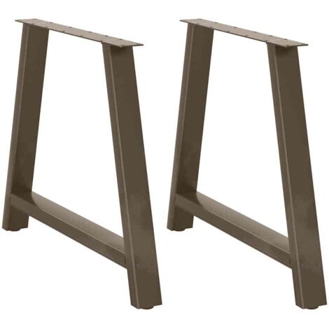 Pieds de table à manger en forme de A, 2 pièces, 100 x (72-73) cm, acier vidaXL