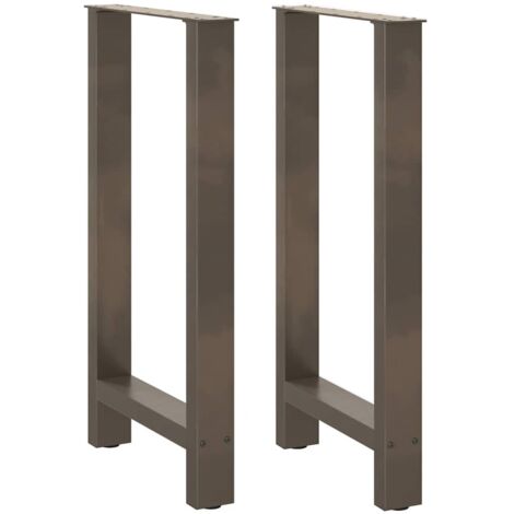 Pieds de table de bar en acier naturel, 2 pièces, 50 x 90-91 cm vidaXL (1/5)