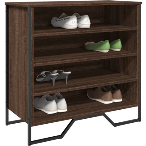 vidaXL Armoire à chaussures chêne marron 80x38x78 cm bois d'ingénierie (1/5)