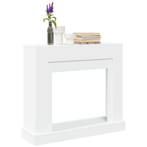 Vidaxl – Cadre de cheminée blanc 100x30x87,5 cm en bois d'ingénierie – Compatible flammes LED – Capacité de charge 30 kg – Fixation murale incluse
