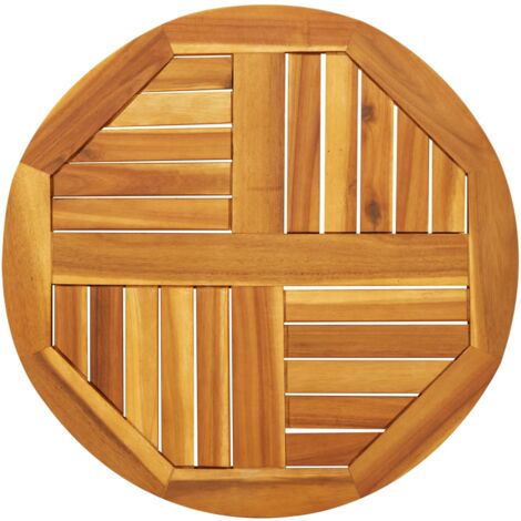 vidaXL Dessus de table Ø60x2 cm rond bois massif d'acacia
