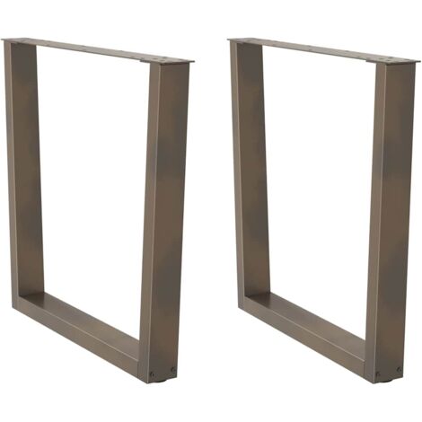 Pieds de table à manger en forme de V 2 pièces Acier naturel 80 x (72-73,3) cm Acier vidaXL