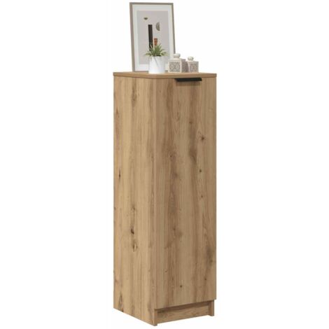 Vidaxl – Armoire à chaussures chêne artisanal en bois d'ingénierie – Dimensions 29,5 x 35 x 100,5 cm – Porte pour protection contre la poussière