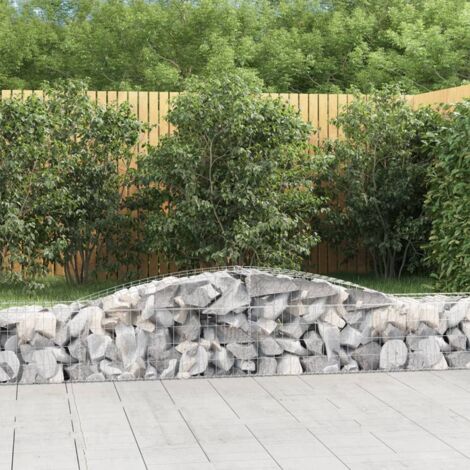 vidaXL Paniers à gabions arqués 8 pcs 400x50x40/60 cm Fer galvanisé