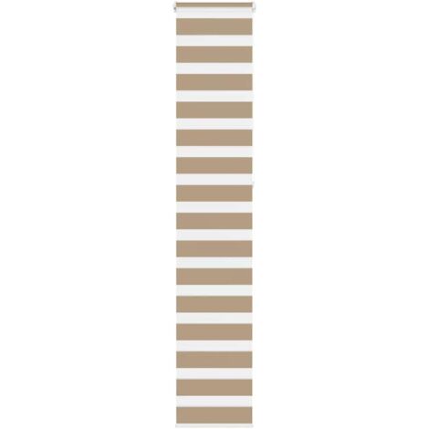 Store zèbre marron sable largeur du tissu 35,9 cm polyester vidaXL