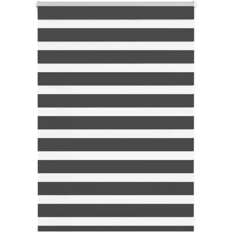 Store zèbre noir 95x100 cm largeur du tissu 90,9 cm polyester vidaXL