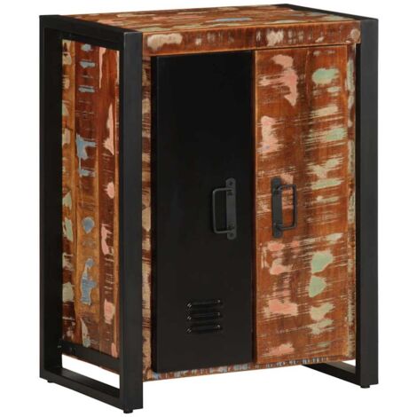 Buffet multicolore 55x35x70 cm bois massif récupération vidaXL (1/5)