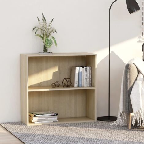Bibliothèque chêne sonoma 80x30x76,5 cm bois d'ingénierie vidaXL