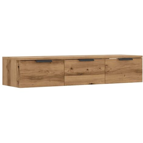 Vidaxl – Armoire murale chêne artisanal 102x30x20 cm – Bois d'ingénierie – Grand espace de rangement avec tiroirs – Meuble suspendu pour décoration (1/6)