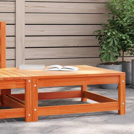 Repose-pied de jardin cire marron 70x70x30cm bois de pin massif vidaXL