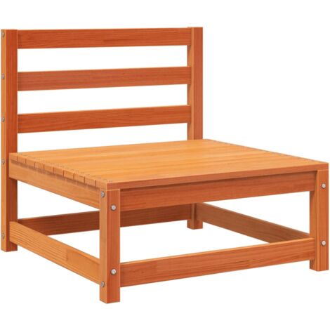 Canapé de jardin sans accoudoirs cire marron bois de pin massif vidaXL