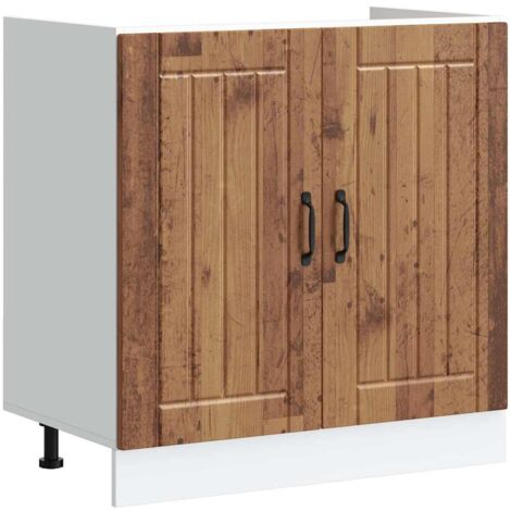 vidaXL Sink Base Cabinet "Lucca" Old Wood Engineered Wood
