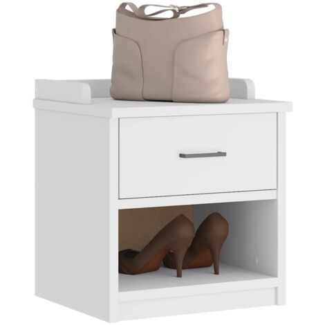Banc de couloir SANDNES blanc 45x40x50 cm bois de pin massif vidaXL