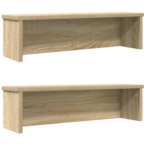 Vidaxl – Étagères de cuisine empilables 2 pcs – Chêne sonoma – Dimensions 60x15x16 cm – Bois d'ingénierie – Assemblage requis