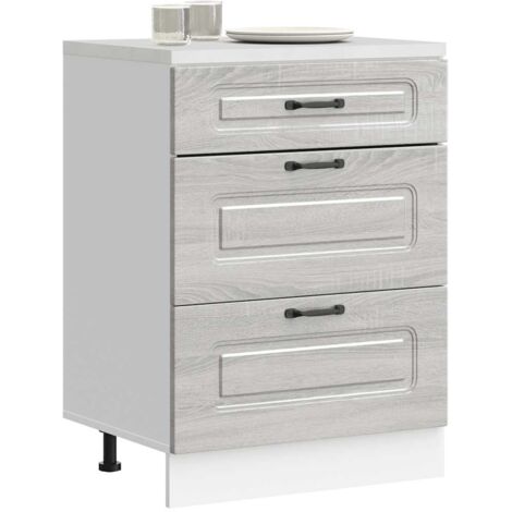 vidaXL Armoire de cuisine Kalmar sonoma gris bois d'ingénierie