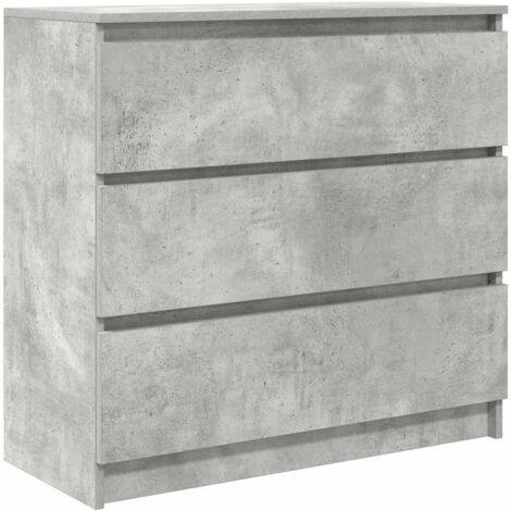 vidaXL Buffet gris béton 80x35x76 cm bois d'ingénierie (1/5)