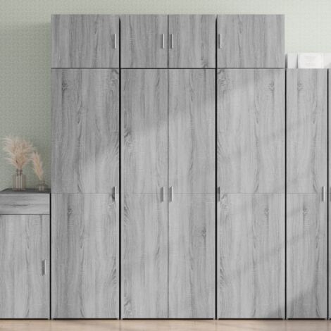 vidaXL Buffet haut sonoma gris 70x42,5x185 cm bois d'ingénierie