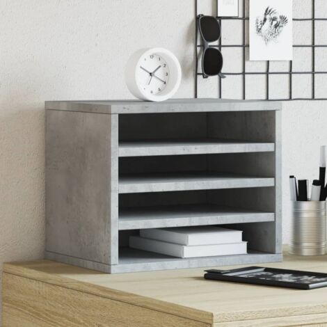 vidaXL Desk Organiser Concrete Grey 36x26x29,5 cm Engineered Wood