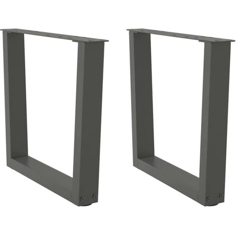 Pieds de table basse en forme de V, 2 pièces, anthracite, 60 x (42-43,3) cm, acier vidaXL