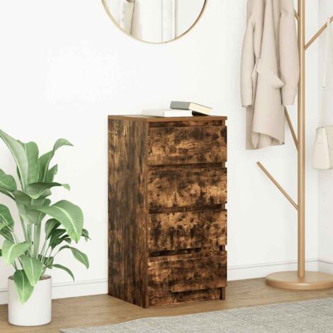 vidaXL Sideboard Smoked Oak 37,5x35x76 cm Engineered Wood
