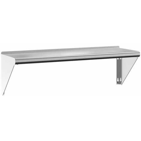 vidaXL Étagère murale 100x30x31 cm argenté acier inoxydable (1/6)