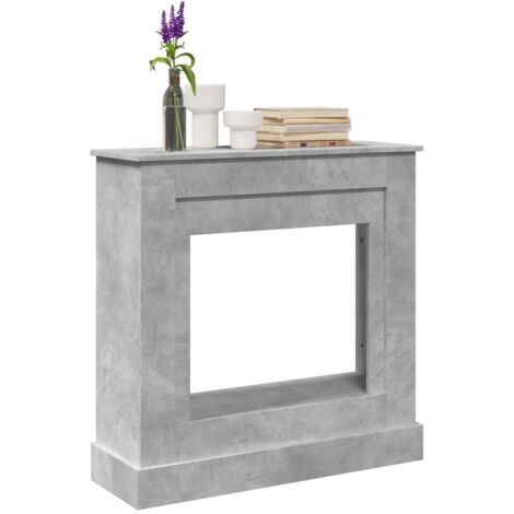 VidaXL Cadre de cheminée gris béton 90x30x90 cm bois d'ingénierie