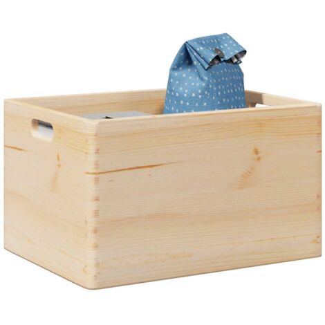 vidaXL Boîte en bois avec poignées 40x30x23 cm bois de pin massif
