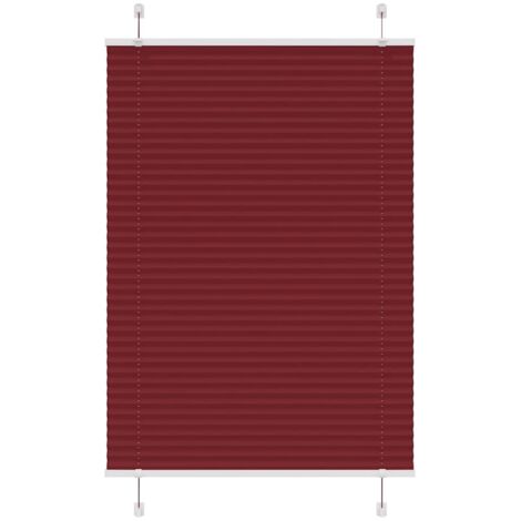 Store plissé rouge bordeaux 100x100 cm largeur du tissu 99,4 cm vidaXL