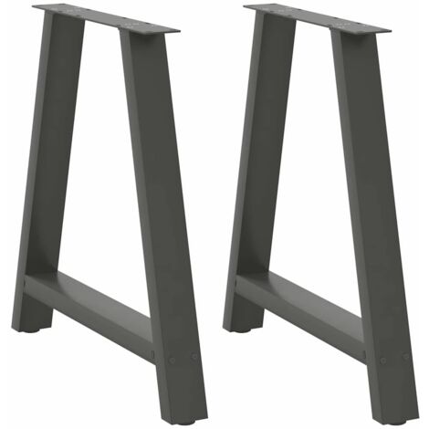 Pieds de table à manger en forme de A 2 pièces Anthracite 80 x (72-73) cm Acier vidaXL
