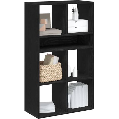 vidaXL Book Cabinet Black 66x31x112 cm Engineered Wood