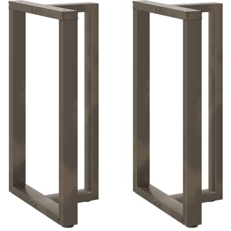 Pieds de table de bar en forme de T, 2 pièces, noir, 60 x 35 x (100-101) cm, acier vidaXL