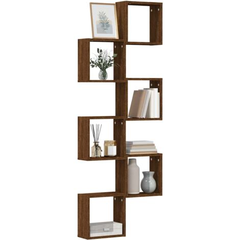 Étagères murales sous forme cube 6 pcs chêne marron 30x15x30cm vidaXL