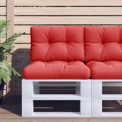 vidaXL Coussin de palette rouge 60x40x12 cm tissu (1/5)
