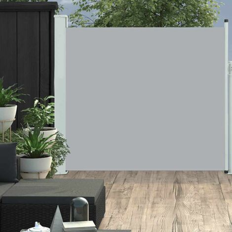 Auvent latéral rétractable de patio 170x300 cm Gris vidaXL