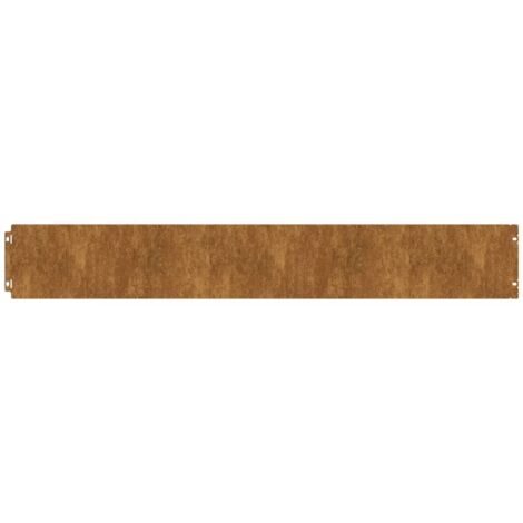 Vidaxl – Bordure de pelouse 10 pcs 103 x 15 cm acier corten rouillé – Résistant aux intempéries – Connexion rapide sans outil