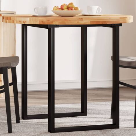 Vidaxl – Dessus de table rond 90 cm – Bois massif d'acacia avec finition à l'huile – Épaisseur 4 cm – Surface lisse et facile à nettoyer (1/5)
