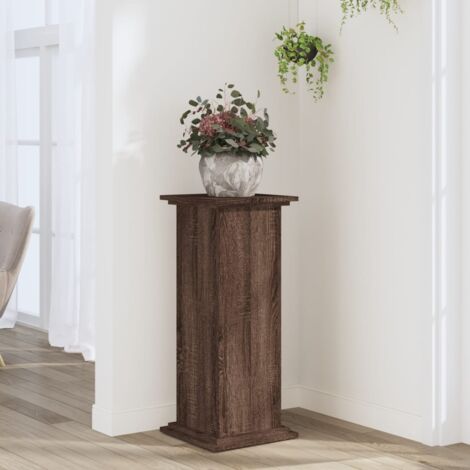 Support pour plantes chêne marron 33x33x80 cm bois d'ingénierie vidaXL