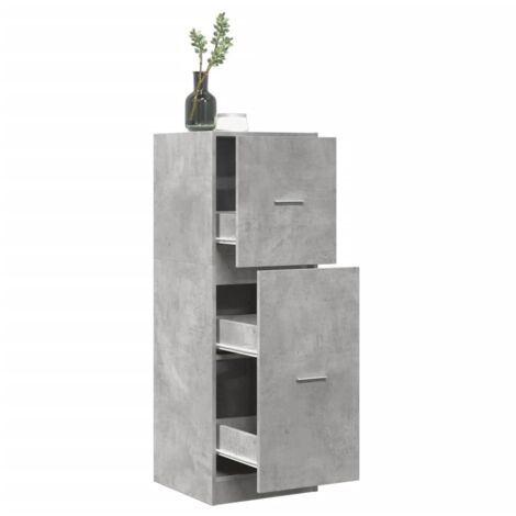 vidaXL Apothecary Cabinet Concrete Grey 40x41x118 cm Engineered Wood (1/5)