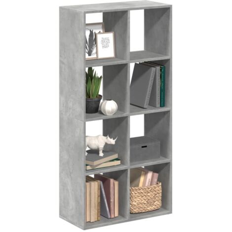 vidaXL Étagère séparatrice de pièce gris béton 69,5x29x137,5 cm