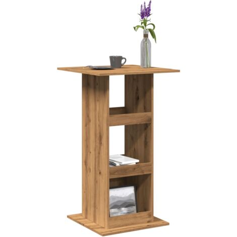 Table de bar avec rangement chêne artisanal bois d’ingénierie vidaXL