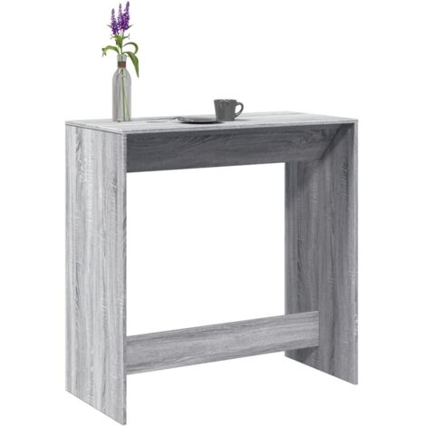 Table de bar sonoma gris 102x50x103,5 cm bois d'ingénierie vidaXL