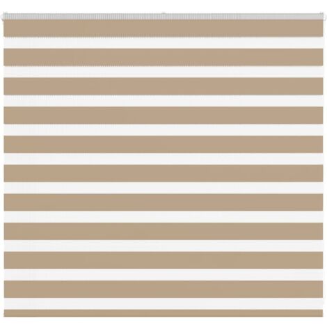 Store zèbre marron sable largeur du tissu 155,9 cm polyester vidaXL