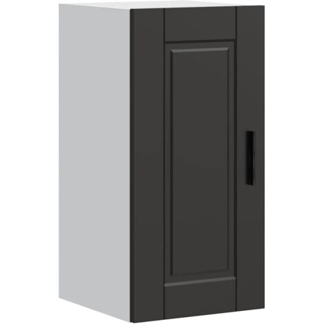 vidaXL Armoire murale de cuisine Porto noir bois d'ingénierie